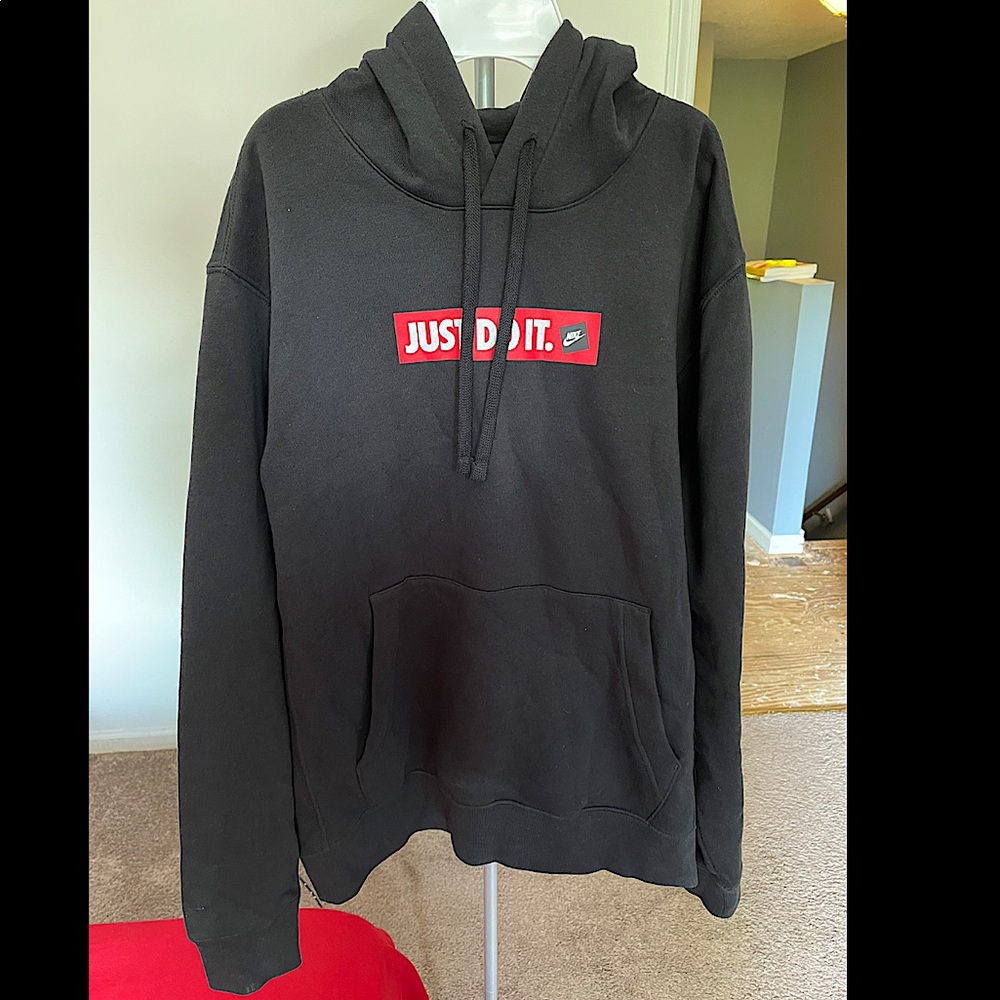Nike Pullover Fleece Hoodie - Size S - Black/Red